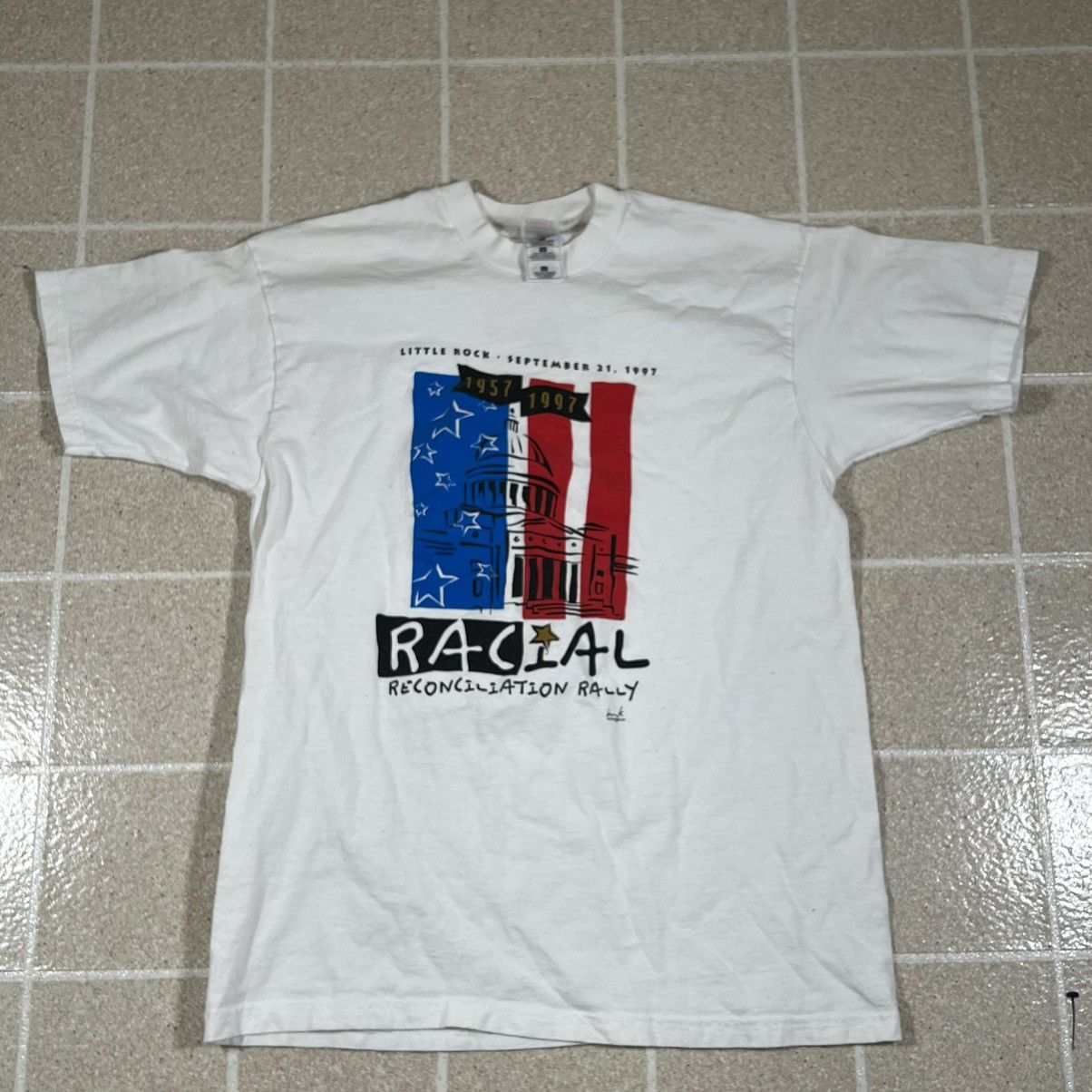 Other Vintage 90s Racial Rally Tshirt Size L American USA Size US L / EU 52-54 / 3 - 1 Thumbnail