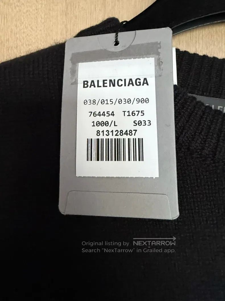 Balenciaga Balenciaga Solid color round neck long-sleeved knitted swe Size US L / EU 52-54 / 3 - 5 Thumbnail