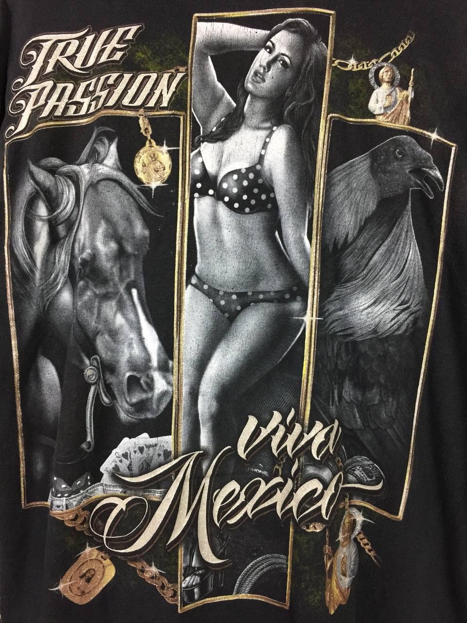 Mexicana True Passion Viva Mexico Sexy Graphic Tee Size US XL / EU 56 / 4 - 3 Thumbnail