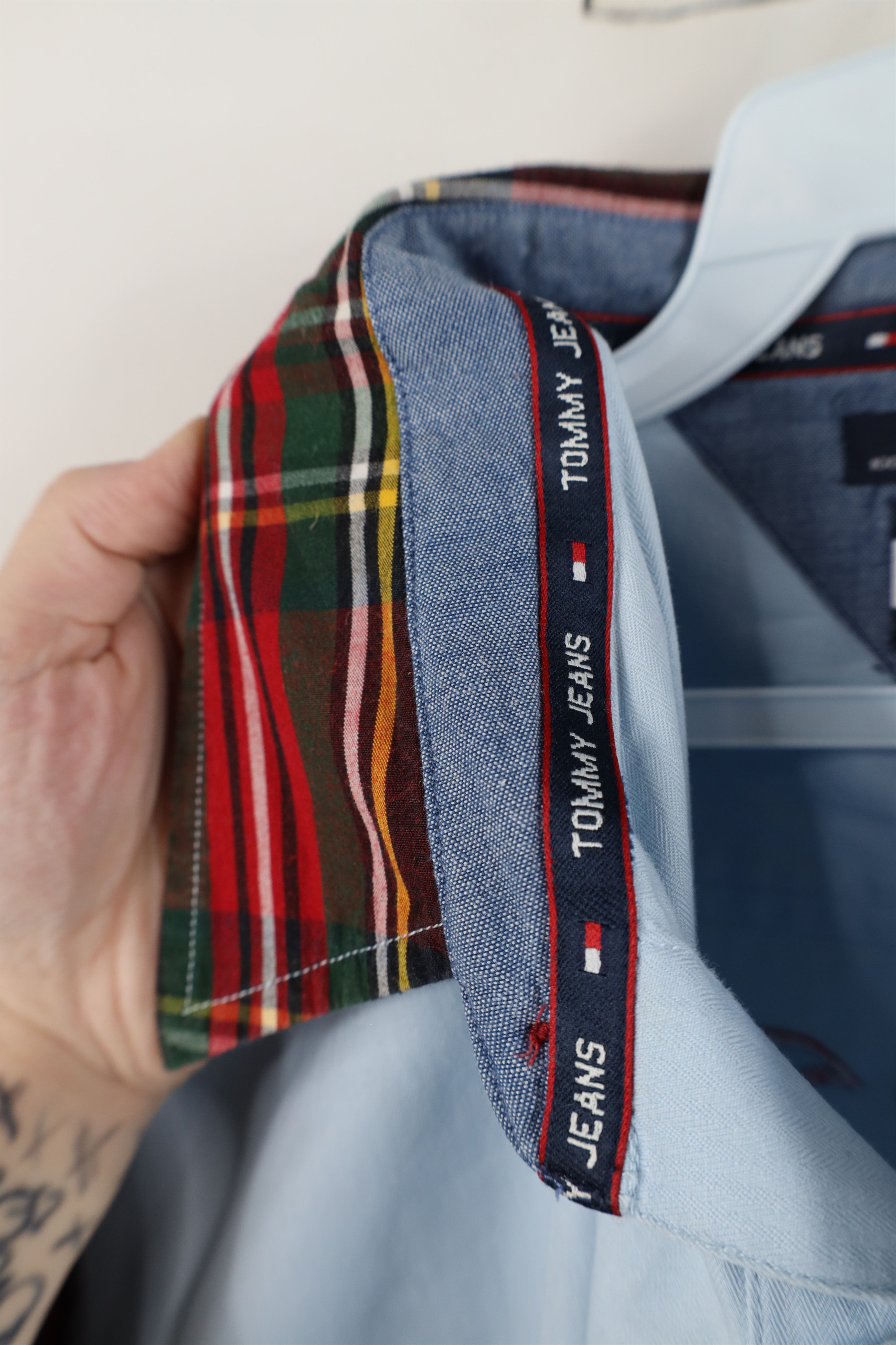Tommy Hilfiger Vintage 90s Tommy Hilfiger N Sew Collared Button Shirt Plaid Size US XL / EU 56 / 4 - 6 Thumbnail