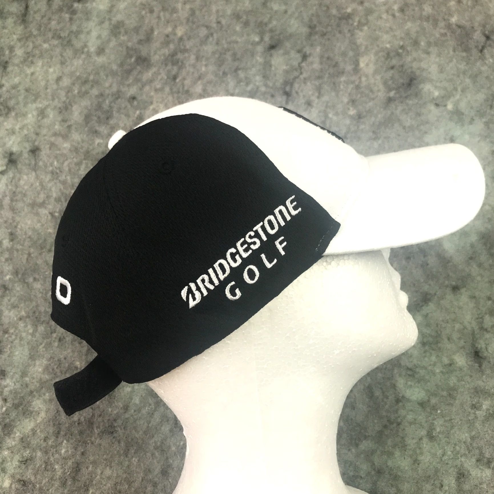 Logo 7 Bridgestone Womens Golf Hat Cap Black Adjustable Embroidered Logo B330 Front Back Twill Cotton Polyester Blend Hat Womens Adjustable Cap Size ONE SIZE - 7 Thumbnail