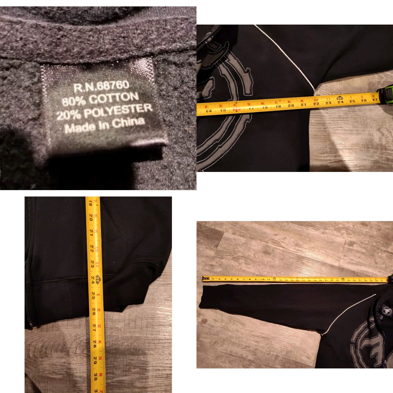Vintage FF Motorcycle Full Zip Hoodie Skulls Hood Zip Size Small Black Maxi? Size US S / EU 44-46 / 1 - 8 Thumbnail