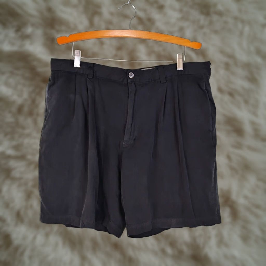 Tommy Bahama Tommy Bahama Relax 100% Silk Shorts Mens Chino Black 36 Relaxed Silk Shorts Beltless Zip Inseam 9in Casual Mens Size US 36 / EU 52 - 1 Thumbnail