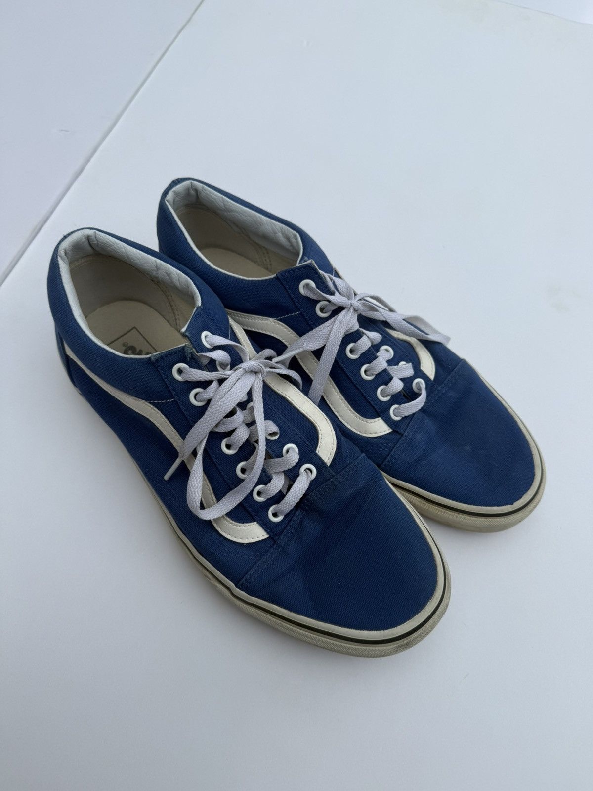 Vans Vans Old Skool Low Top Sneakers Blue White Men’s Size 12 Size US 12 / EU 45 - 1 Thumbnail