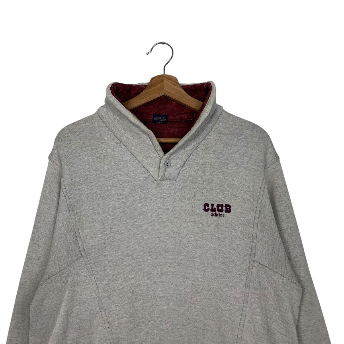 Adidas ADIDAS CLUB Embroidery Logo Fleece Lined Sweatshirt 1567-C70 Size US M / EU 48-50 / 2 - 2 Thumbnail