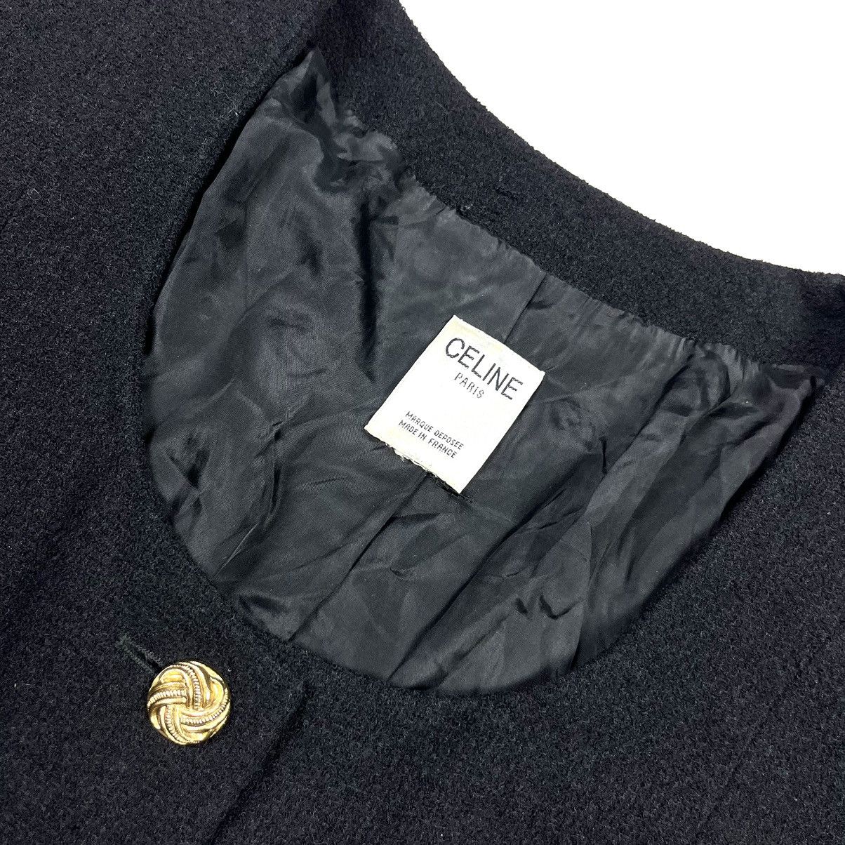 Celine Celine Vintage Luxury Wool Blazer Jacket Archival Black Size L / US 10 / IT 46 - 5 Thumbnail