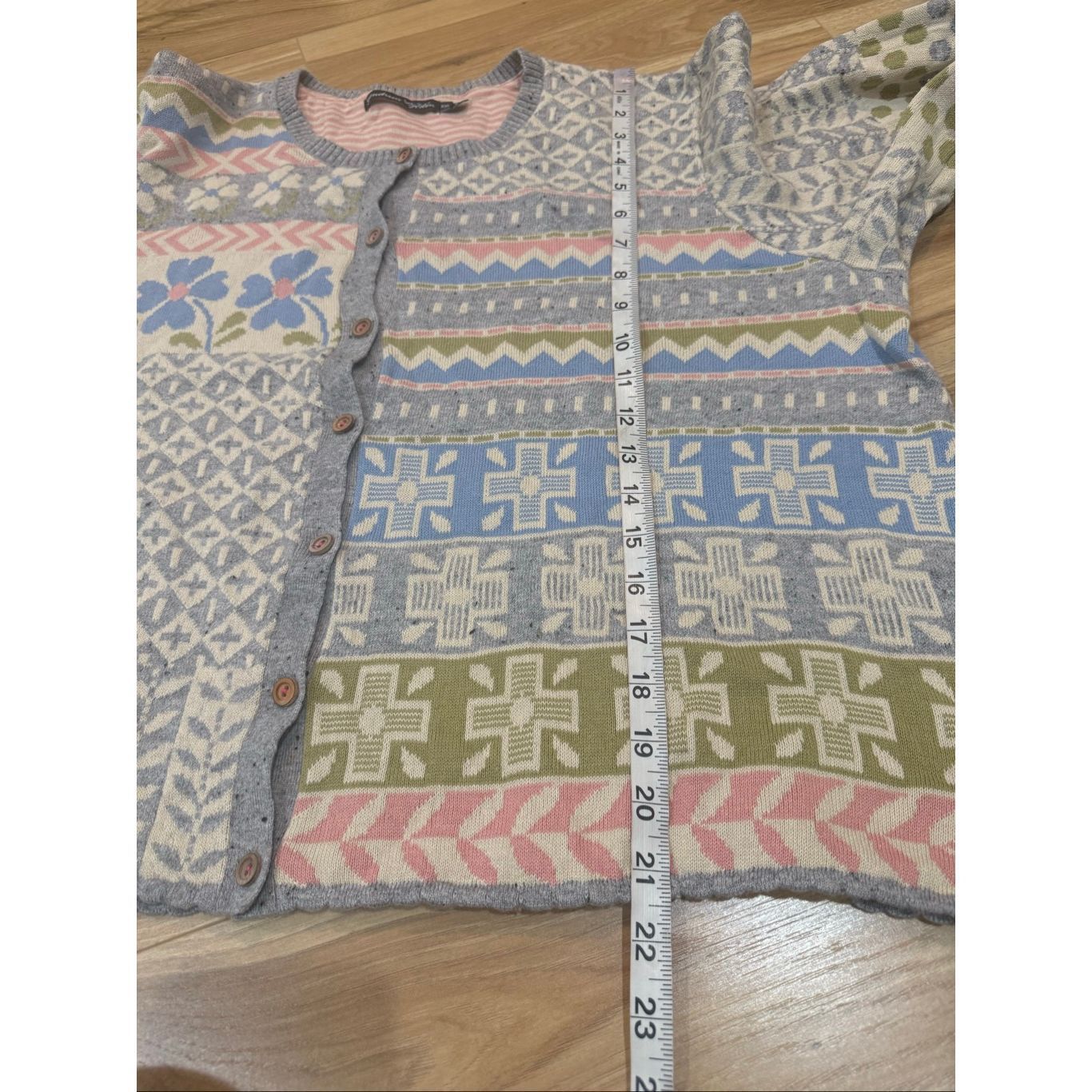 Guru Gudrun Sjödén "Edith" (Piaf) jacquard-knit cardigan sweater Size XXL / US 16-18 / IT 52-54 - 7 Thumbnail