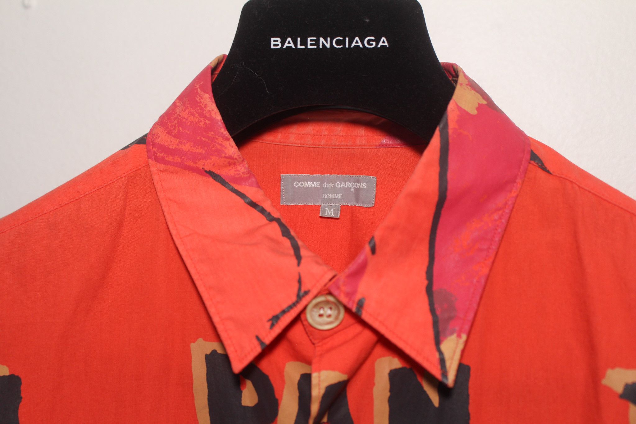 Comme des Garcons Homme AD2002 Comme Des Garçons Cuba All Over Print Red Button Up Size US M / EU 48-50 / 2 - 4 Thumbnail
