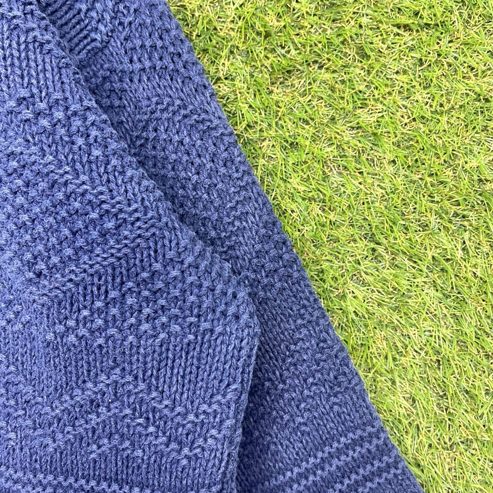 Abercrombie & Fitch Abercrombie & Fitch Sweater Mens Large Blue Cable Knit Pullover Crewneck Classic Size US L / EU 52-54 / 3 - 7 Thumbnail