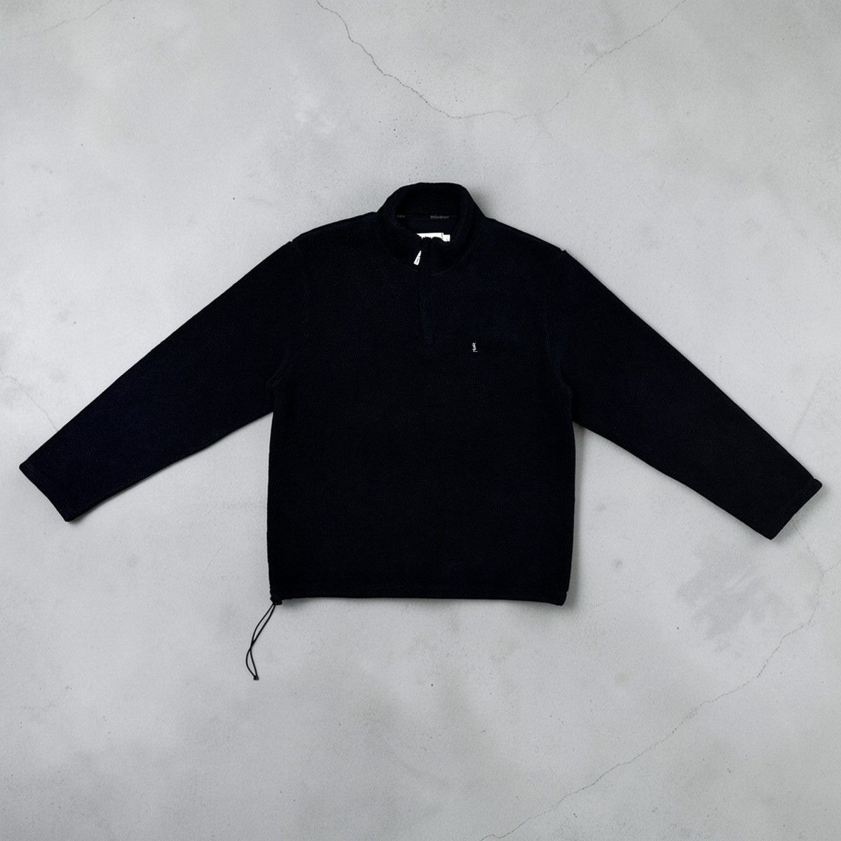 Yves Saint Laurent Rare Yves Saint Laurent YSL 1/3 Zip Fleece Jacket Navy Blue Size US XL / EU 56 / 4 - 1 Thumbnail