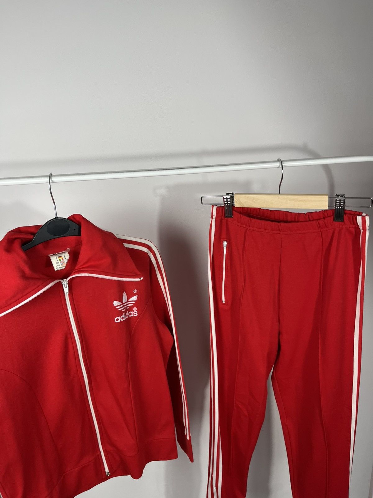 Adidas Vintage Adidas Red Tracksuit Jacket Pants Set Size XXS Size XXS / US 00 / IT 34 - 8 Thumbnail