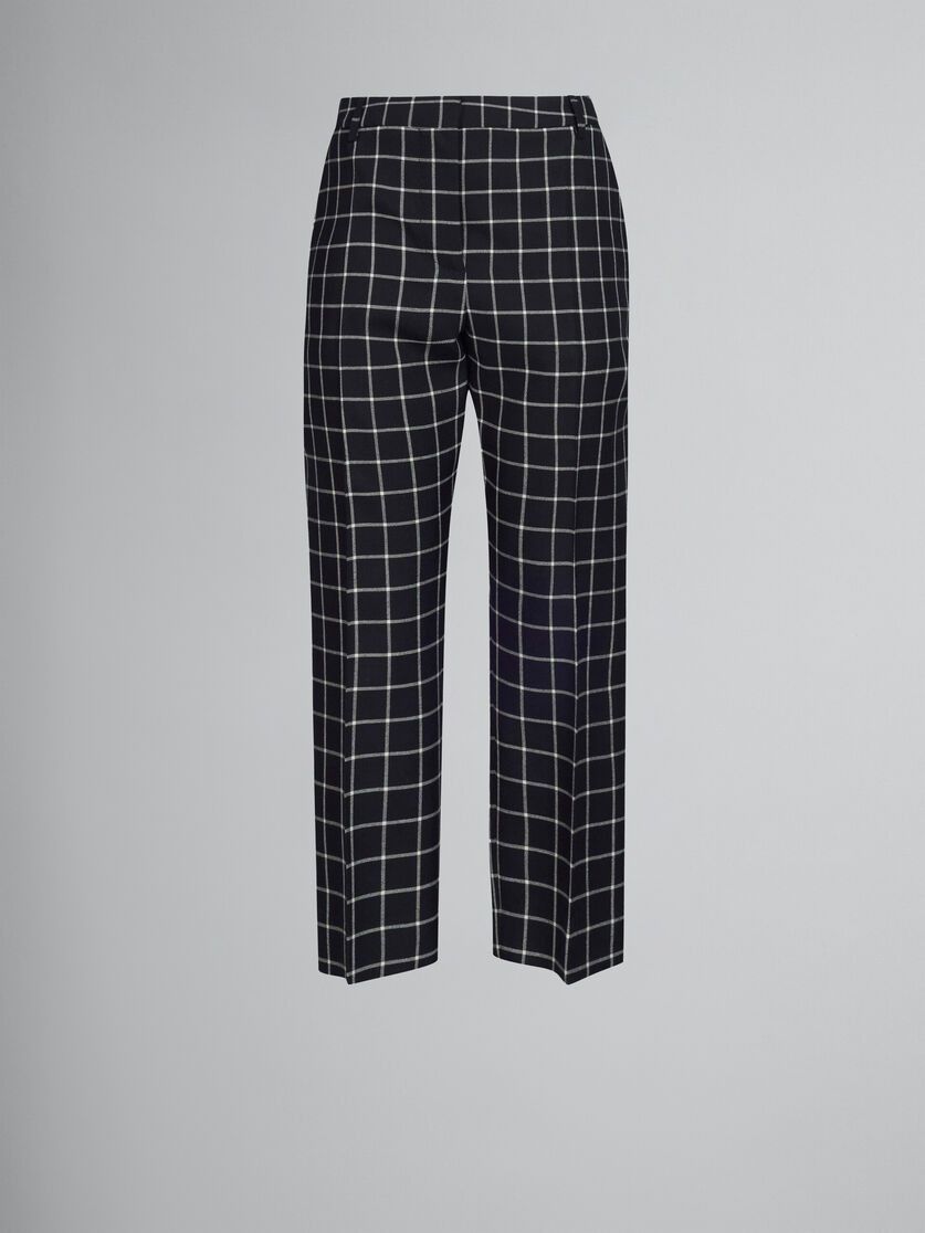 o1w1db10824 Checked Wool Pant in Black White