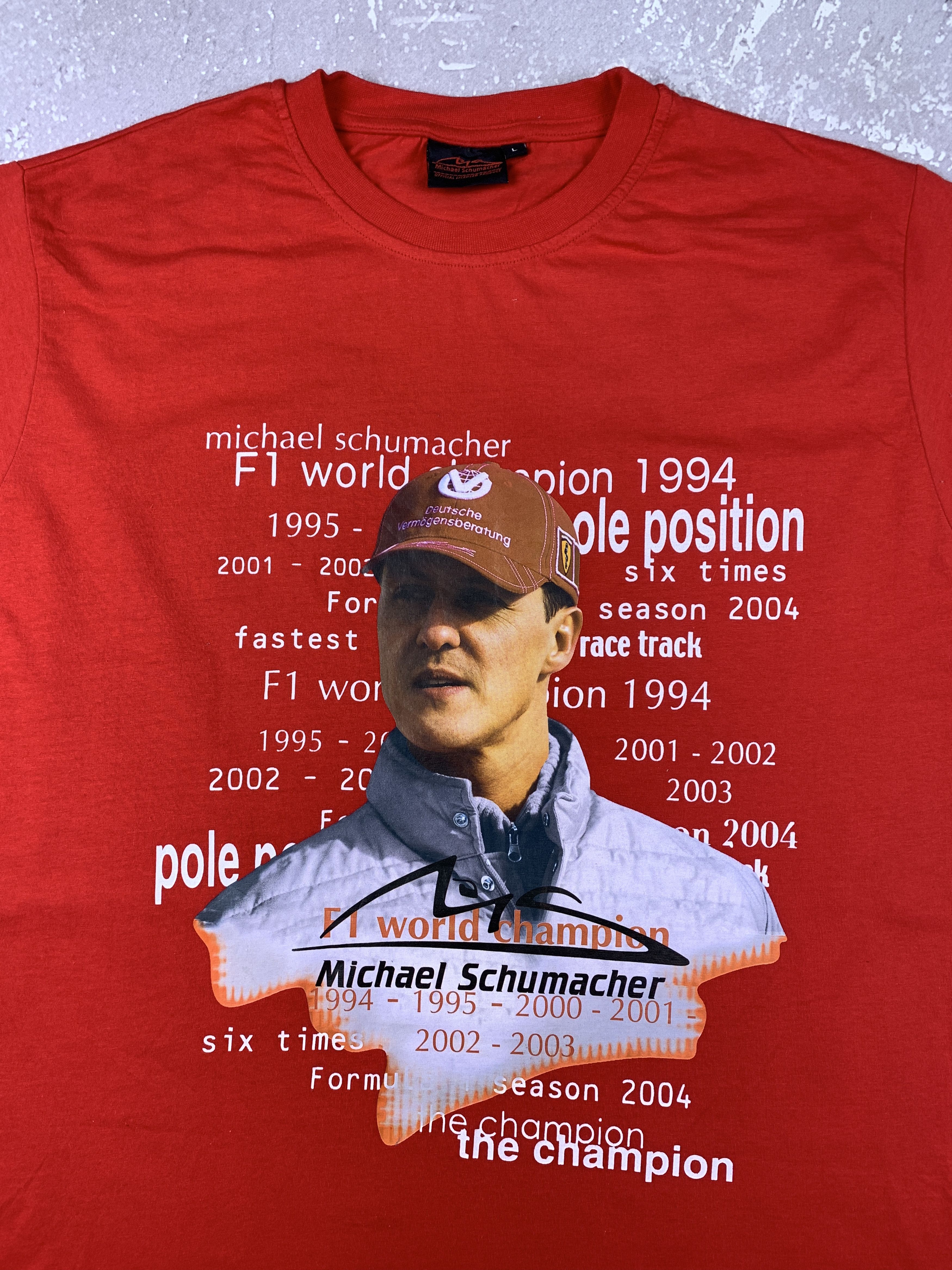 Ferrari × Vintage 1994 Vintage Michael Schumacher Ferrari Champion T Shirt Size US L / EU 52-54 / 3 - 3 Thumbnail