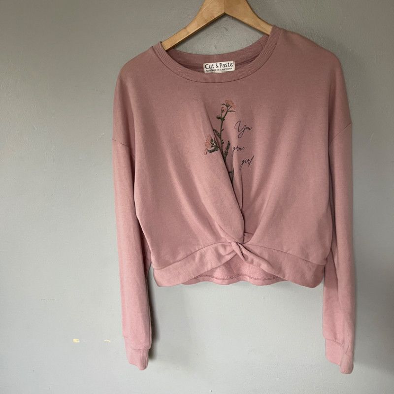Designer Cut & Paste Pink Sweatshirt Medium Size M / US 6-8 / IT 42-44 - 2 Thumbnail