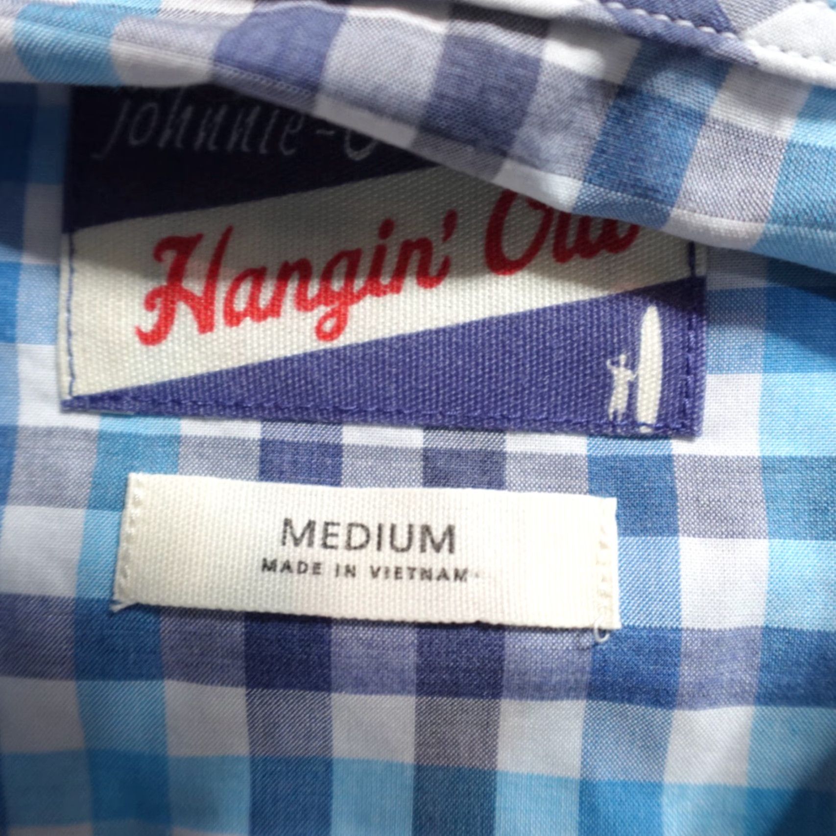 johnnie-O Johnnie-O Shirt Medium Blue Plaid Button-Down Long Sleeve Mens Classic Gingham Button-Up Cotton Size US M / EU 48-50 / 2 - 3 Thumbnail