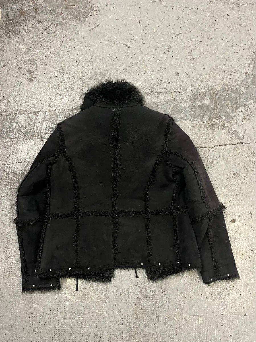 Balmain 1990s Balmain Black Faux Fur Shearling Effect Jacket Size XS / US 0-2 / IT 36-38 - 6 Thumbnail