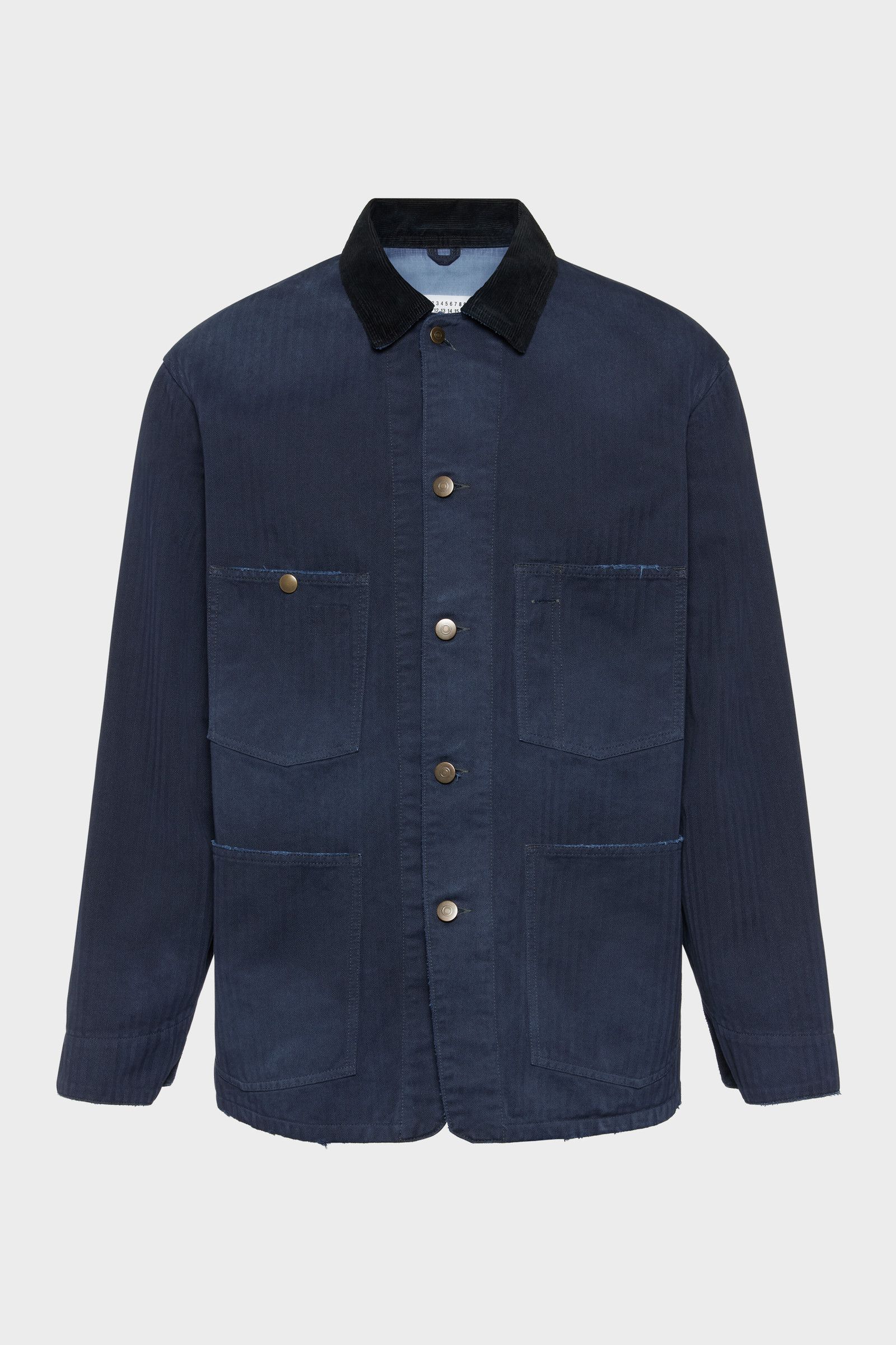 Maison Margiela o1w1db10526 Cotton Jacket in Blue Size US L / EU 52-54 / 3 - 1 Thumbnail