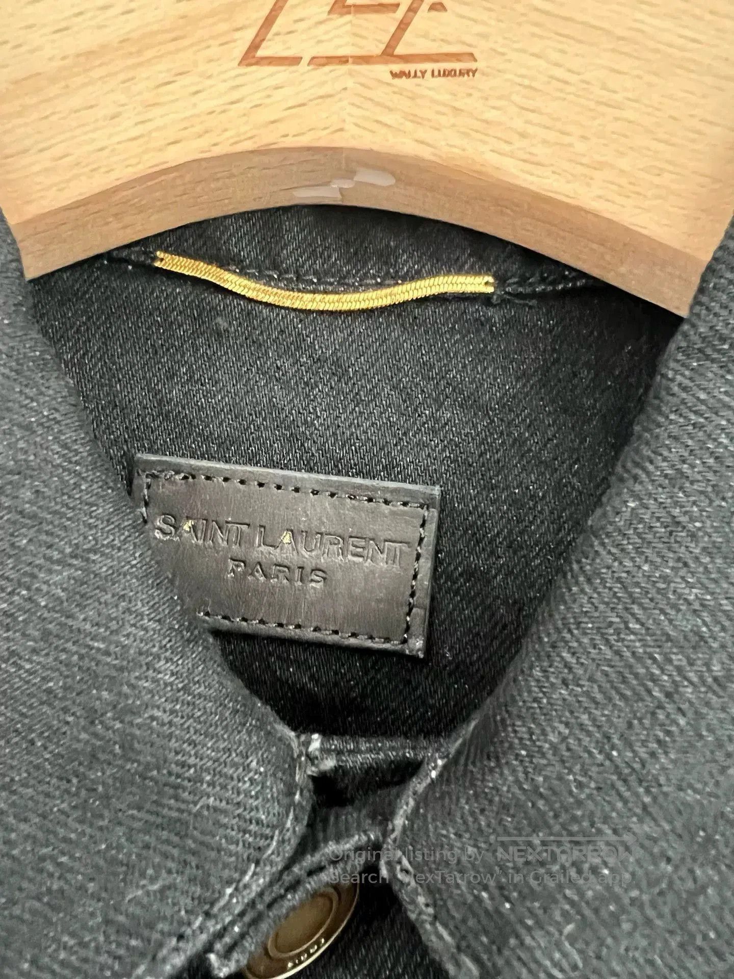 Saint Laurent Paris YSL Classic Black Denim Jacket. Size M / US 6-8 / IT 42-44 - 5 Thumbnail
