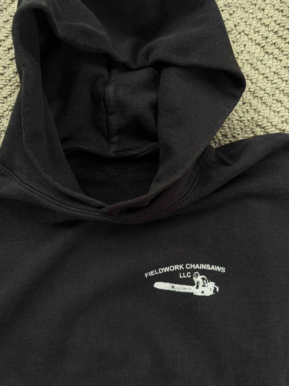 Vintage Fieldwork Faded Black Hoodie Size US L / EU 52-54 / 3 - 5 Thumbnail