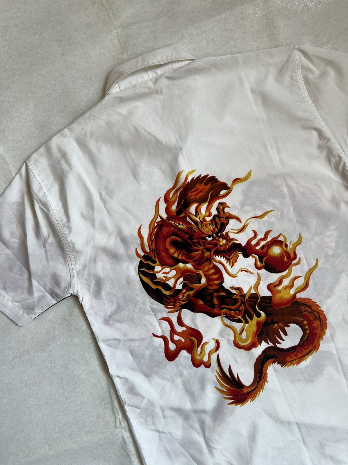 Japanese Brand Japanese Traditional Overprint Dragon Button Up Size US M / EU 48-50 / 2 - 10 Thumbnail