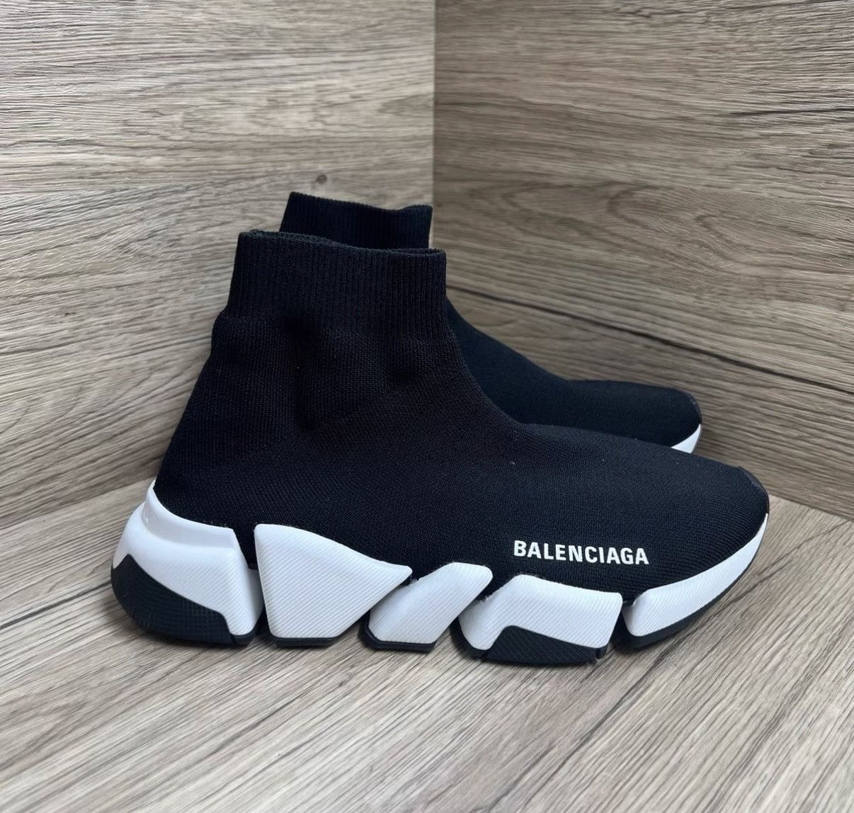 Balenciaga Balenciaga Speed 2.0 Black Knit Sock Sneakers J41 Size US 6 / IT 36 - 3 Thumbnail
