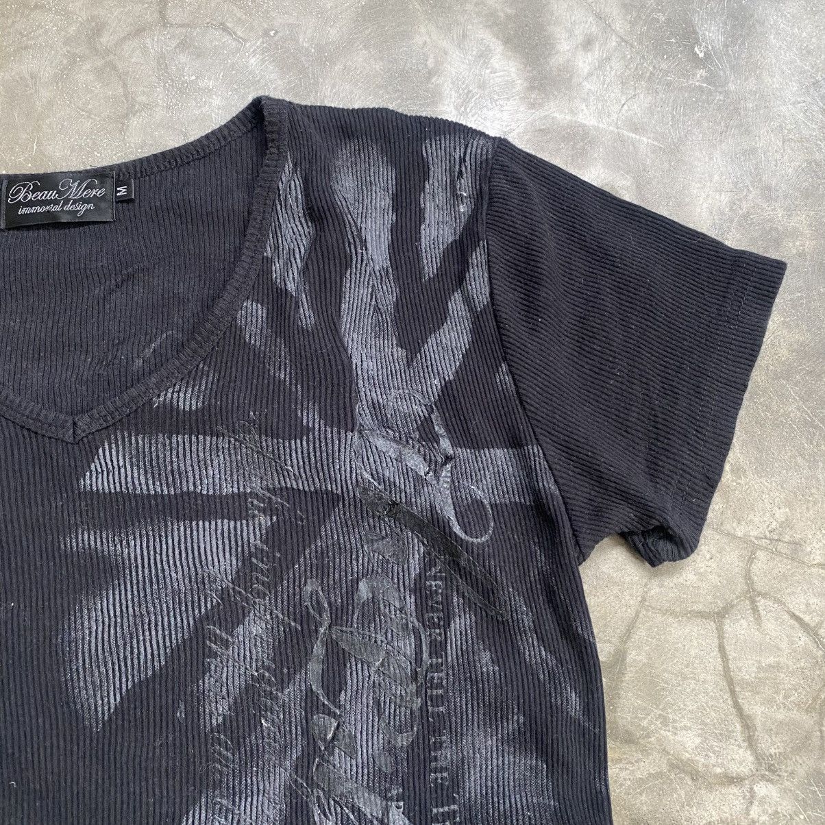 Tornado Mart 2000s Beaumere Imortal Design Vkei Style V Neck Poem T-Shirt Size US M / EU 48-50 / 2 - 4 Thumbnail