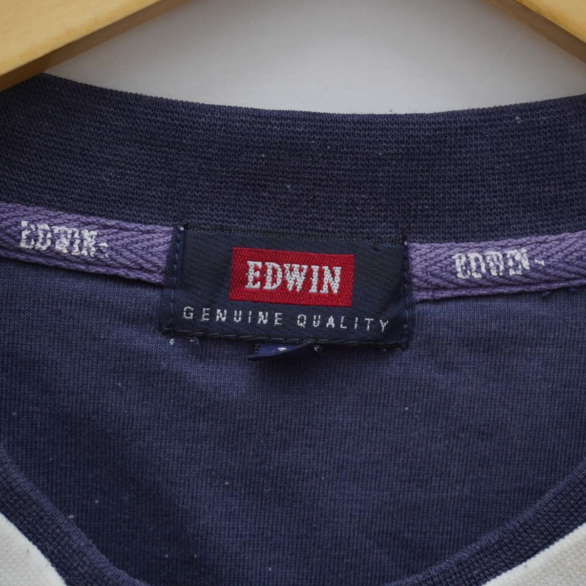 Japanese Brand 90s Sick Edwin Japan Longsleeve Double Layer Tee Size US L / EU 52-54 / 3 - 5 Thumbnail