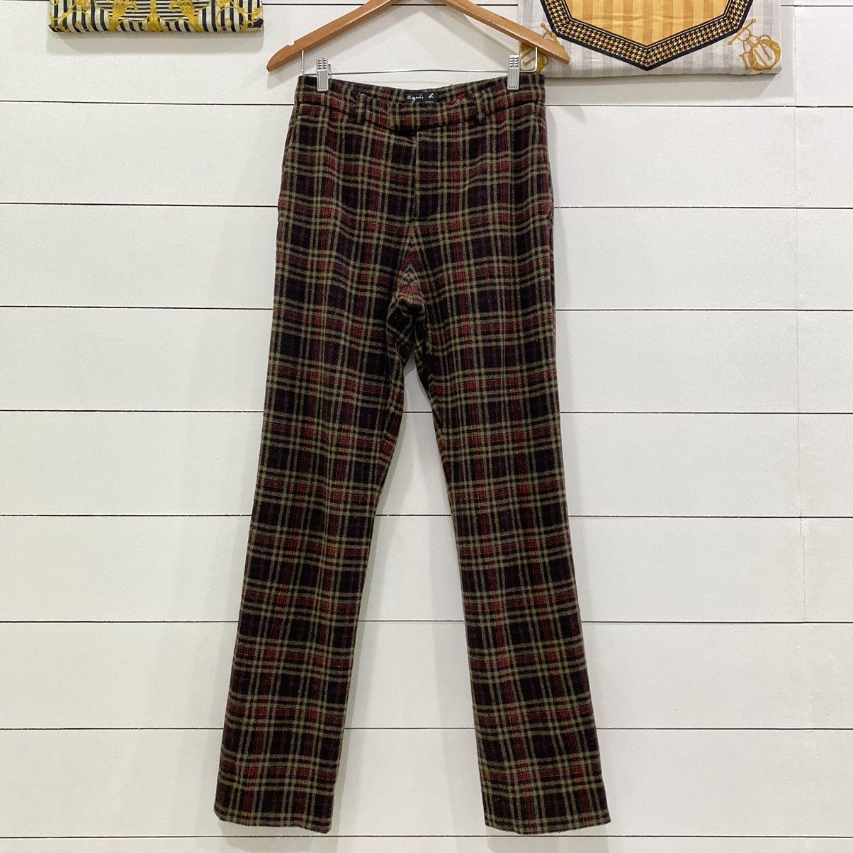 Designer × Japanese Brand × agnes b. Agnes B Plaid Check Wool Pants Size US 29 - 1 Thumbnail