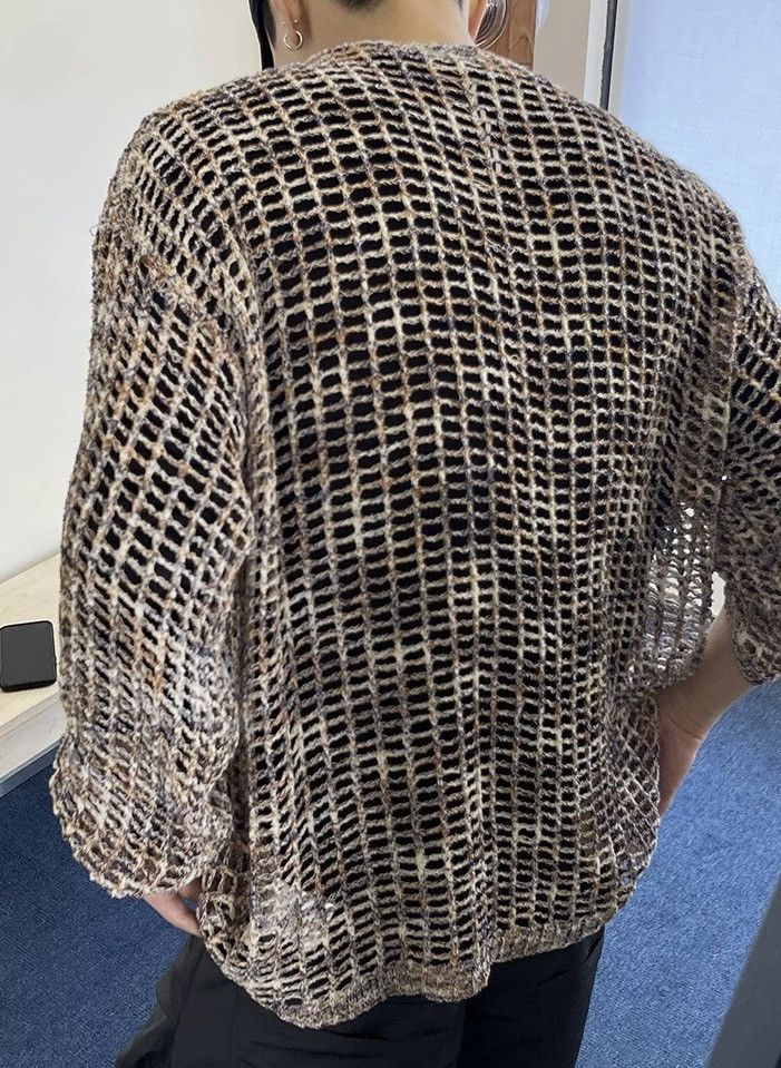 Japanese Brand × Vintage Outdoor retro crochet gradient knit sweater shirt knitwear Size US M / EU 48-50 / 2 - 6 Thumbnail