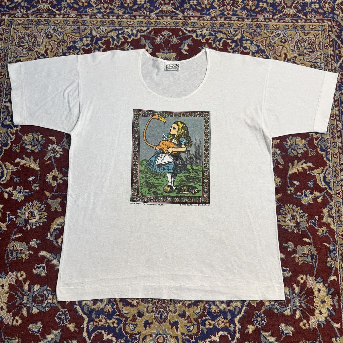 Arts & Science Vintage 90s Alice in Wonderland Wildwood Productions Art tee Size US L / EU 52-54 / 3 - 2 Thumbnail