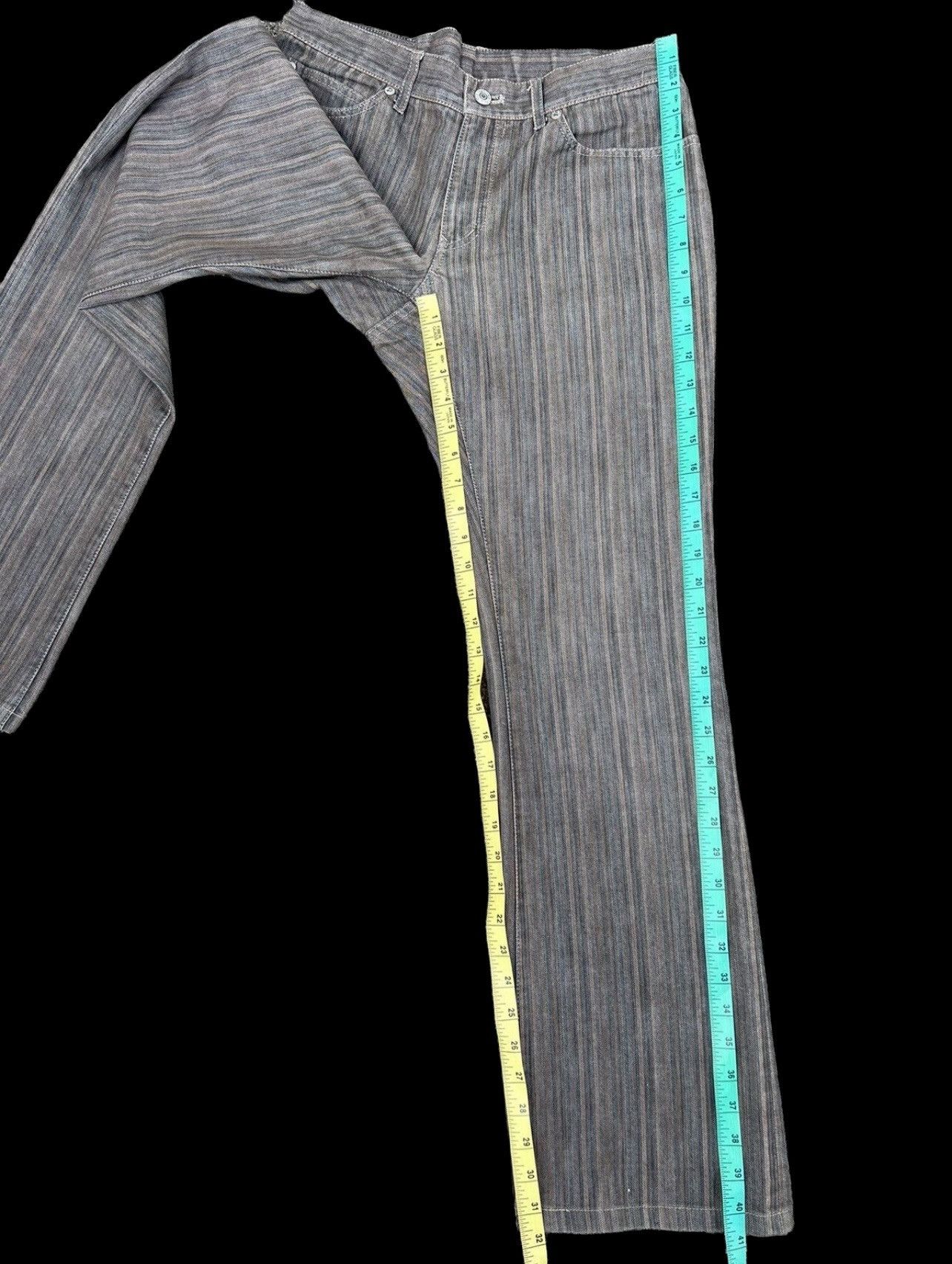 Tete Homme TETE HOMME Japan Stretchable Striped Flare Jeans Size US 30 / EU 46 - 5 Thumbnail
