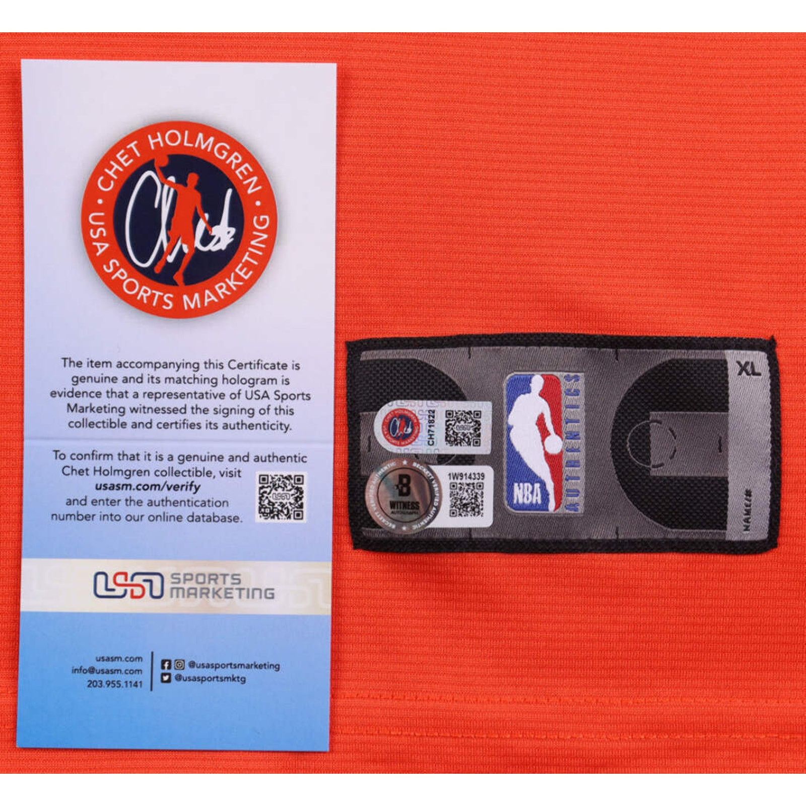 NBA Chet Holmgren Signed Thunder Jersey NBA Beckett & Ho Size US XL / EU 56 / 4 - 4 Thumbnail