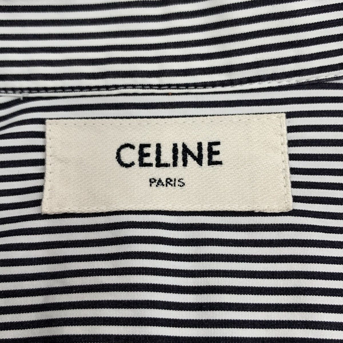 Celine Celine Striped Cotton Lapel Long Sleeve Shirt K26WX Size S / US 4 / IT 40 - 5 Thumbnail