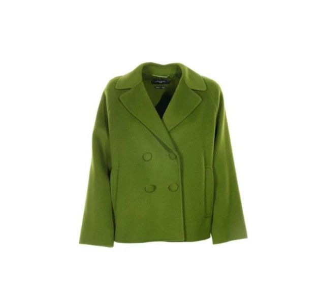 Max Mara Max Mara Solid double-breasted lapel cropped jacket jacket Size M / US 6-8 / IT 42-44 - 7 Thumbnail