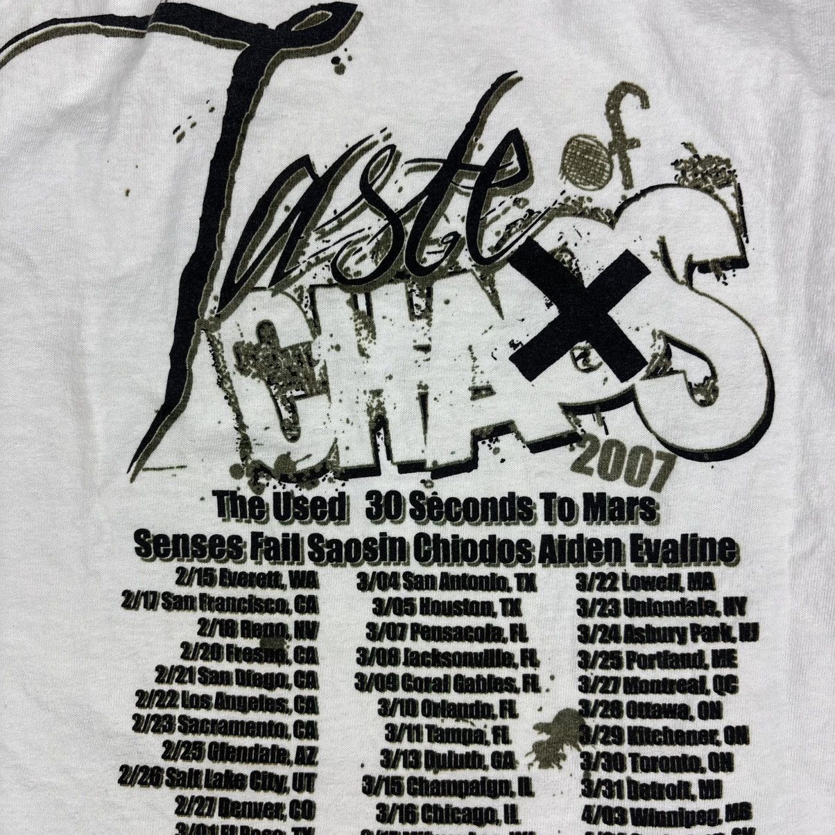 Band Tees Vintage Taste of chaos – Tour 2007s Size US L / EU 52-54 / 3 - 6 Thumbnail
