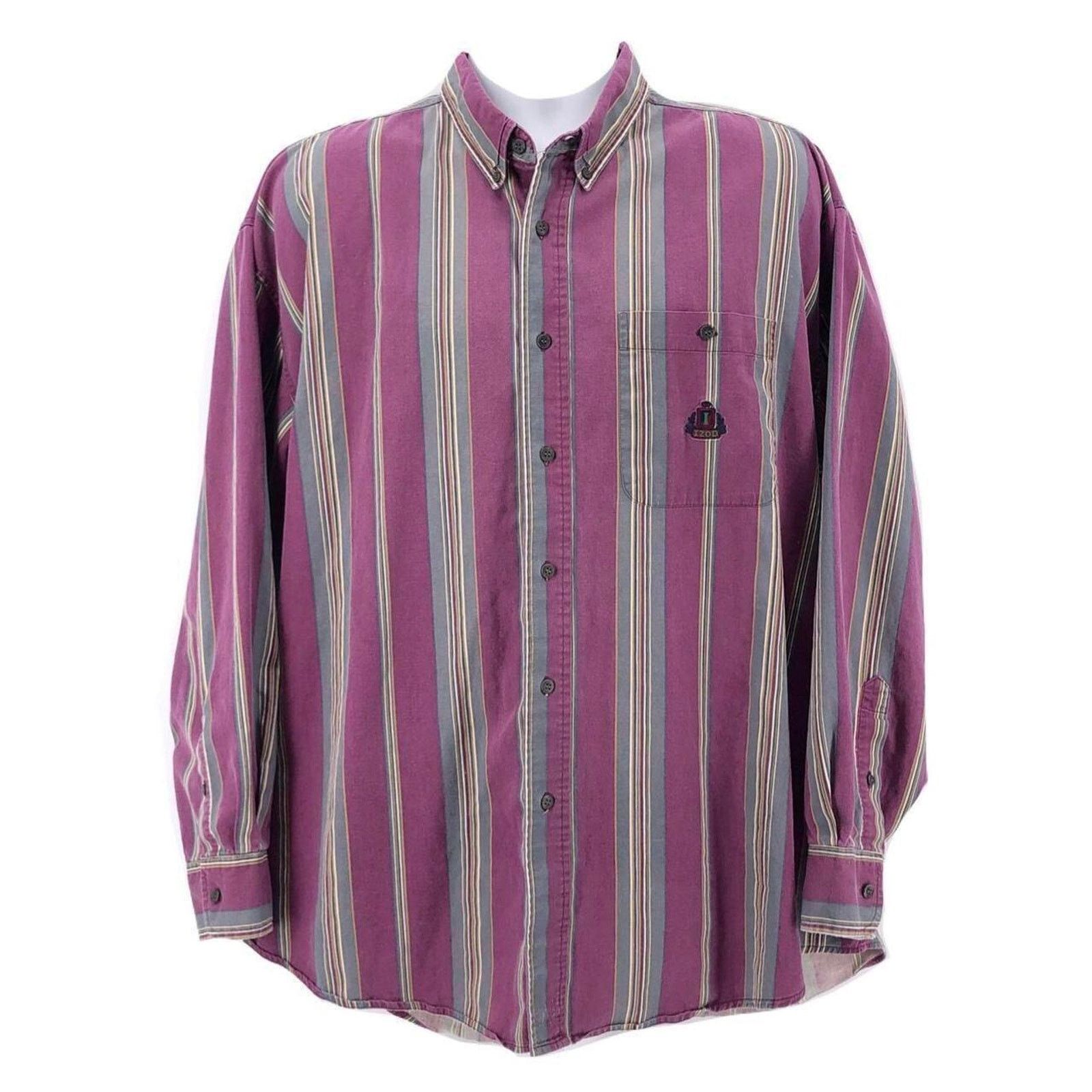 Izod × Vintage Izod striped button down shirt 90s 1990s vintage Size US XL / EU 56 / 4 - 1 Thumbnail