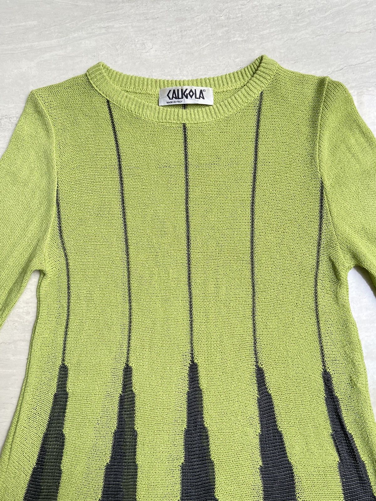 Designer CALIGOLA Knit Long Sleeve T-shirt Size US XXS / EU 40 - 3 Thumbnail