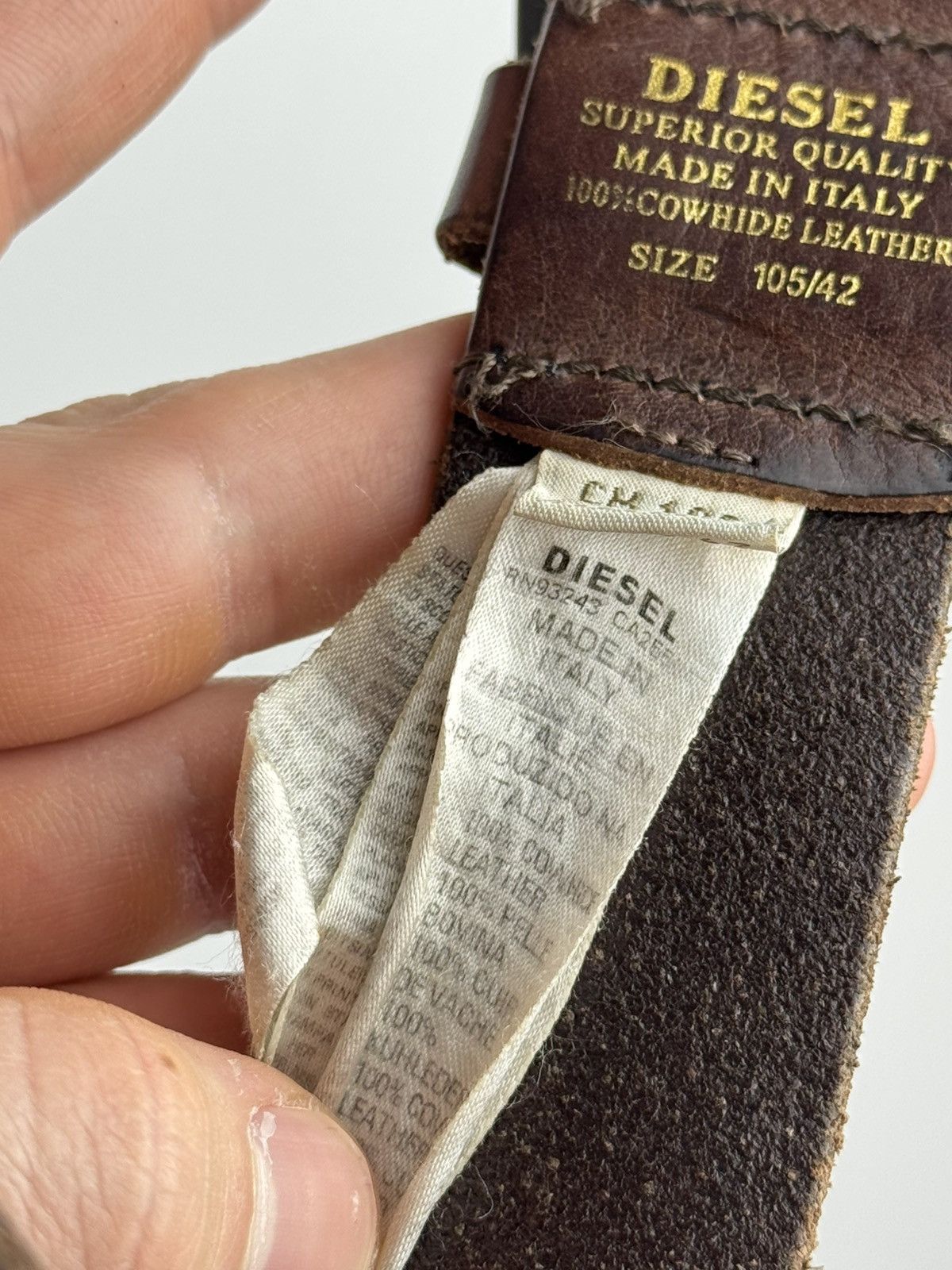 Diesel Vintage Y2K Diesel Leather Belt Brown Made in Italy 🇮🇹 Size ONE SIZE - 4 Thumbnail