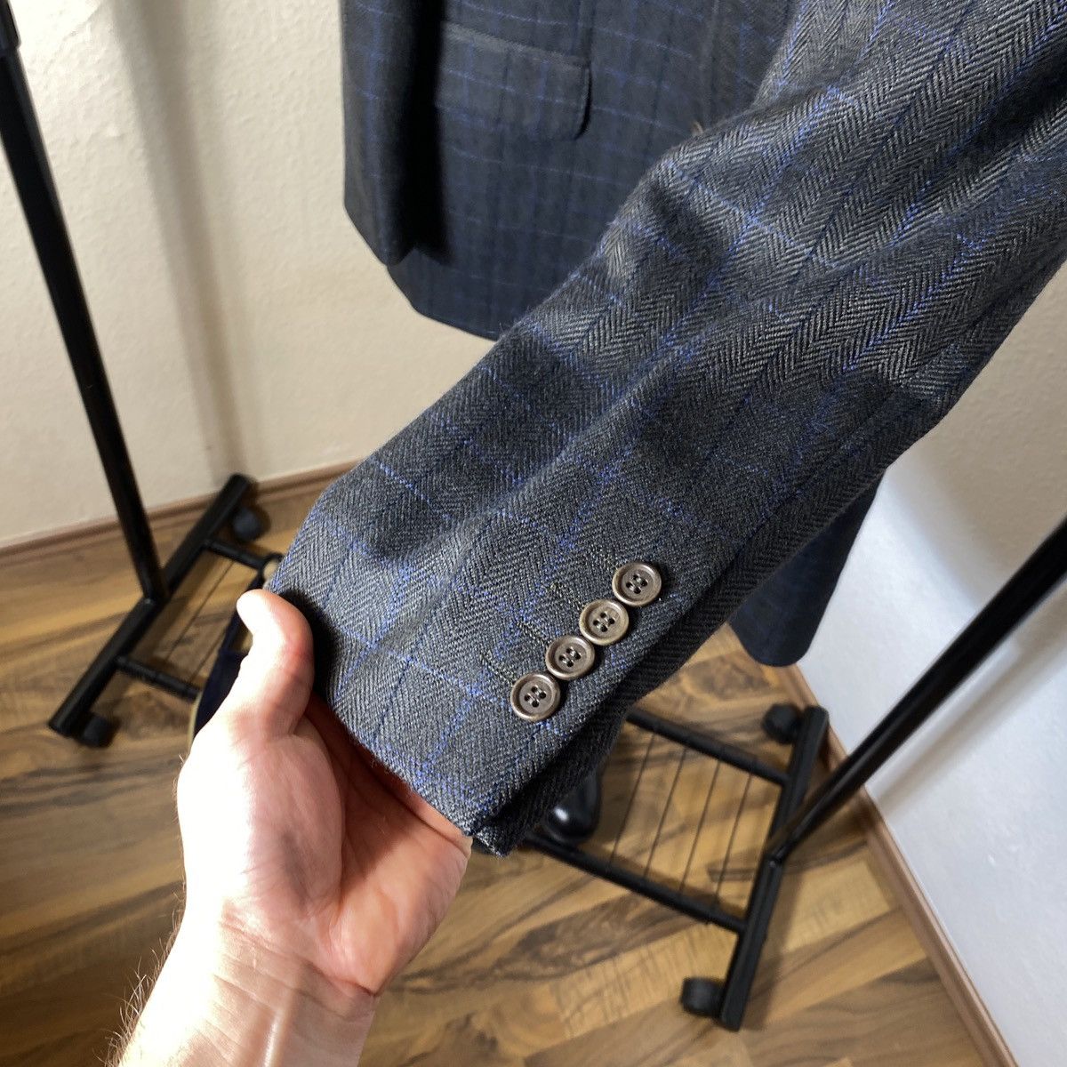 Harris Tweed Wool checkered jacket Magee New Size 38S - 10 Thumbnail
