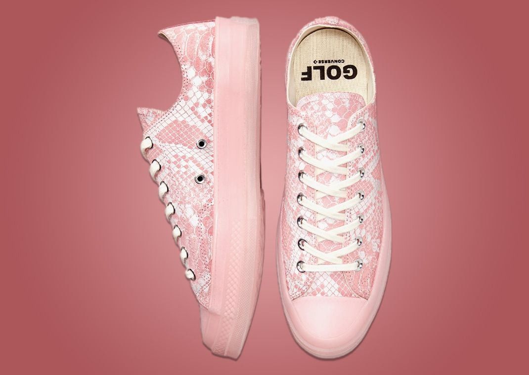 Converse 💚 2022 Golf Wang x Converse "Pink Python" Chuck 70 OX NEW Size US 9 / EU 42 - 2 Thumbnail