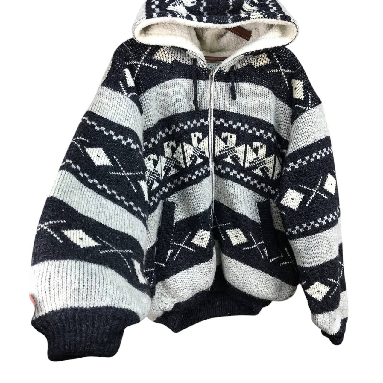 Vintage VINTAGE SABRINA JAPAN NAVAJO AZTEC THICK HOODIE SHERPA Size US L / EU 52-54 / 3 - 6 Thumbnail