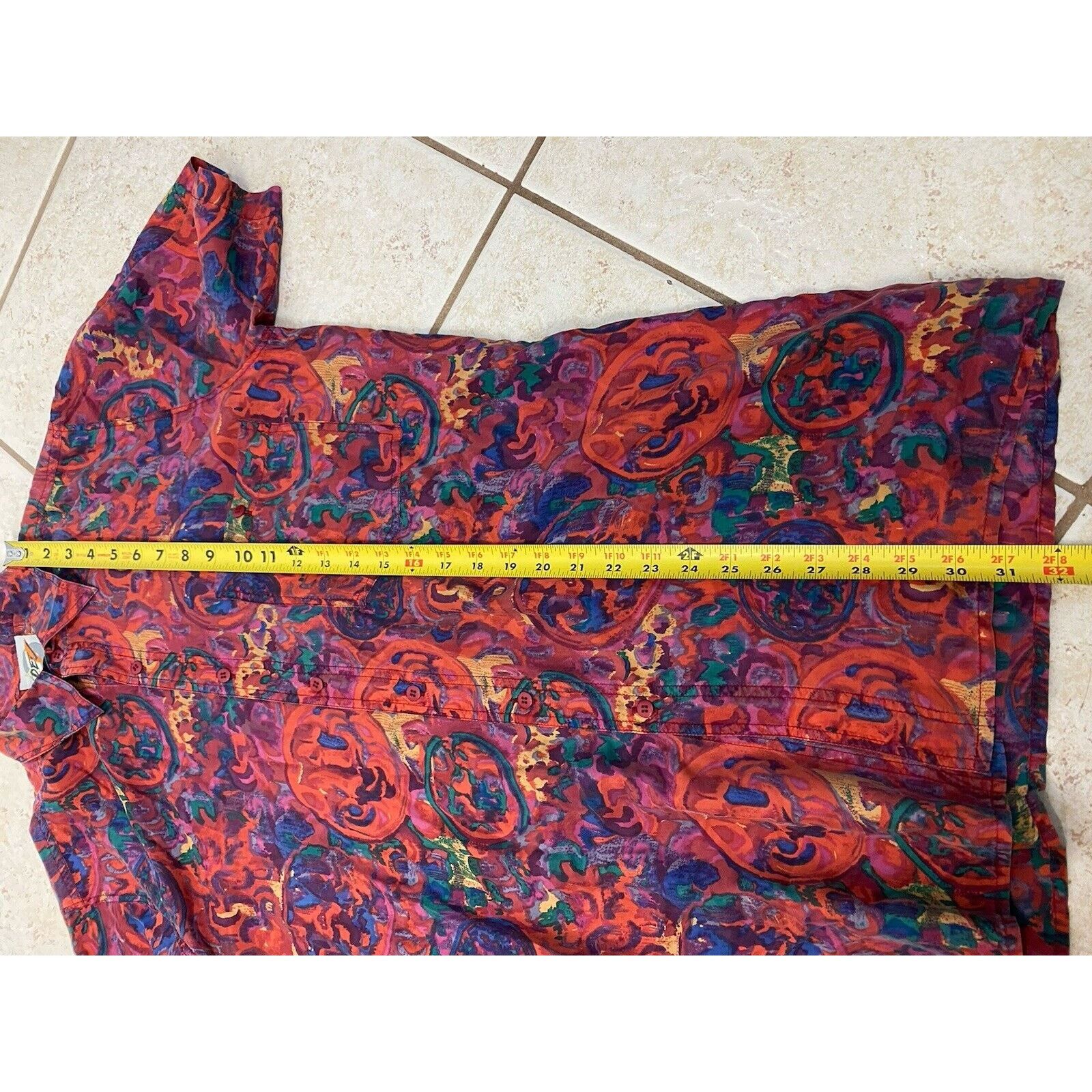 Other NWT Defy 100% Silk Abstract Short Sleeve Multicolor Shirt S Size US S / EU 44-46 / 1 - 6 Thumbnail