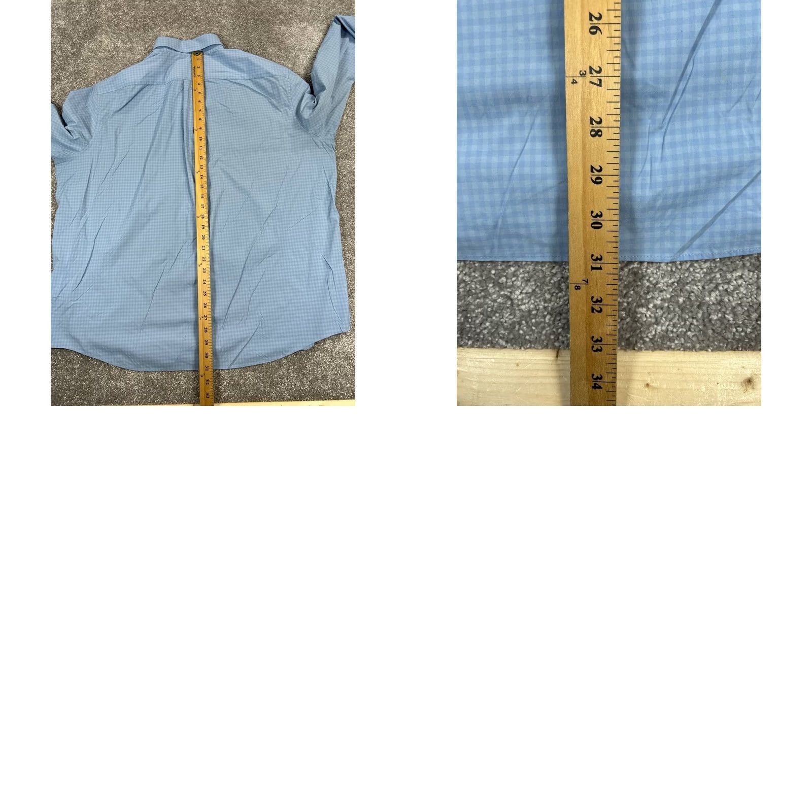 Vineyard Vines Vineyard Vines Button-Up Shirt Mens 2XL Blue Check Nylon Regular Collared Long Sleeve Shirt Mens Blue Check Up 2XL Size US XXL / EU 58 / 5 - 8 Thumbnail