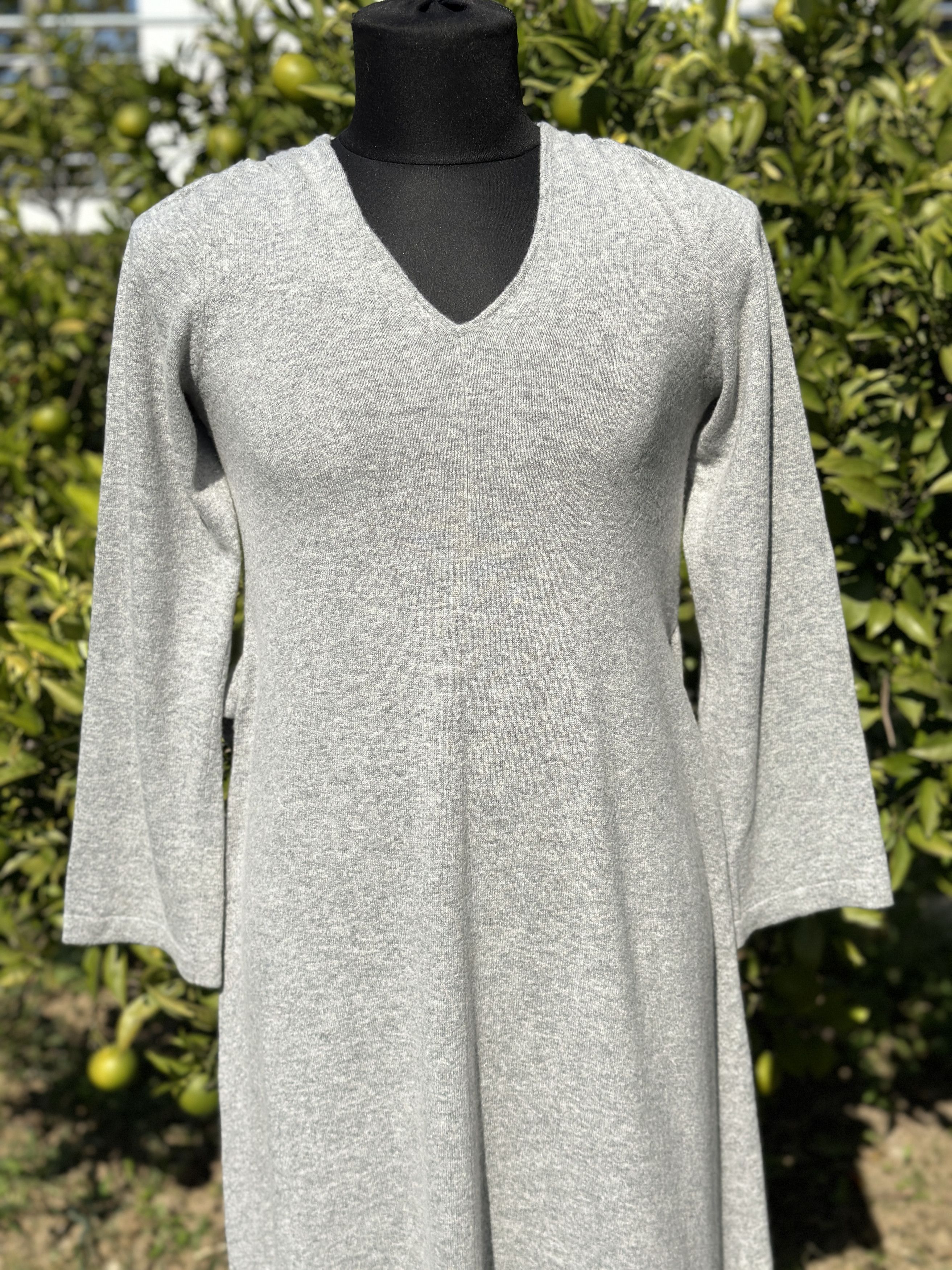 Other Jenni Kayne Maxi Dress Size XS Gray Cashmere Wool V Neck Size XS / US 0-2 / IT 36-38 - 2 Thumbnail