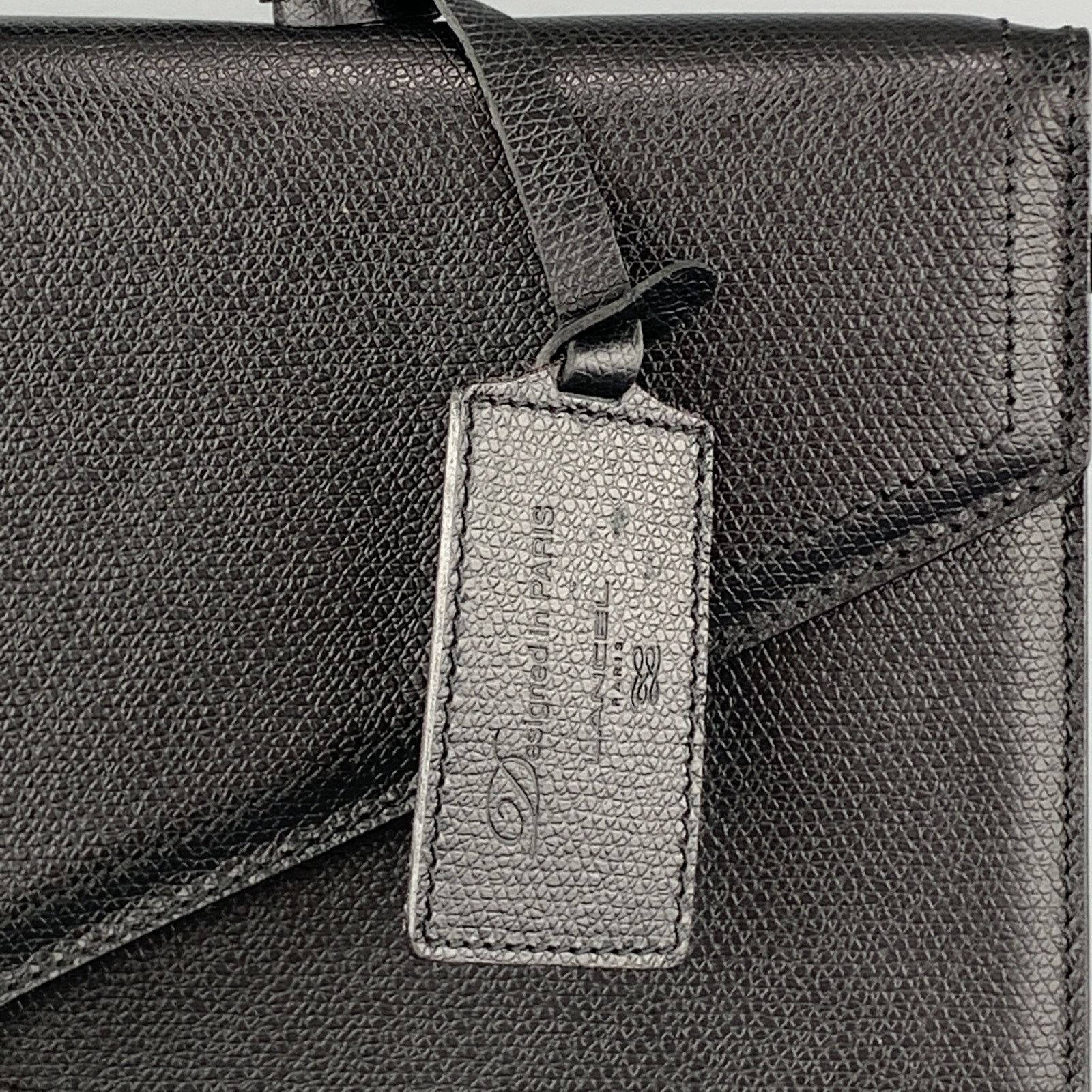 Lancel LANCEL Black Textured Leather Envelope Briefcase Size ONE SIZE - 3 Thumbnail