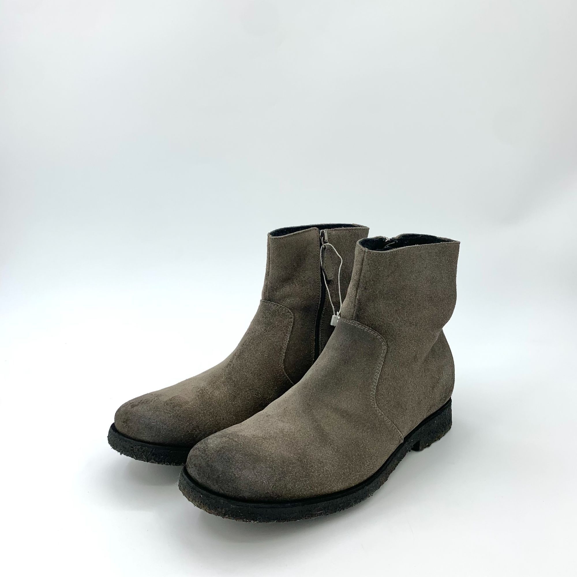Prada Prada Gray Suede Zipper Mid-Calf Boots (Size 40) Size US 10 / IT 40 - 1 Thumbnail