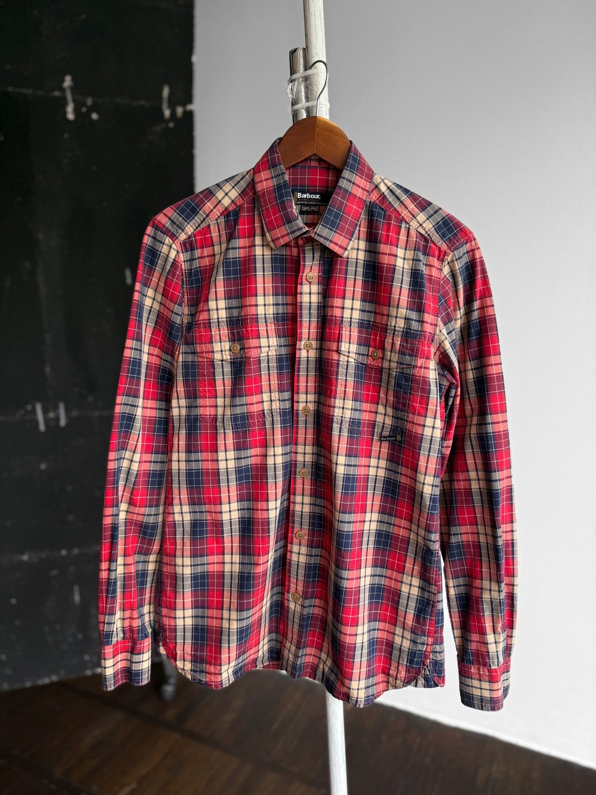 Barbour Barbour Mens Vintage Check Long Sleeve Button Up Shirt Size US S / EU 44-46 / 1 - 1 Thumbnail