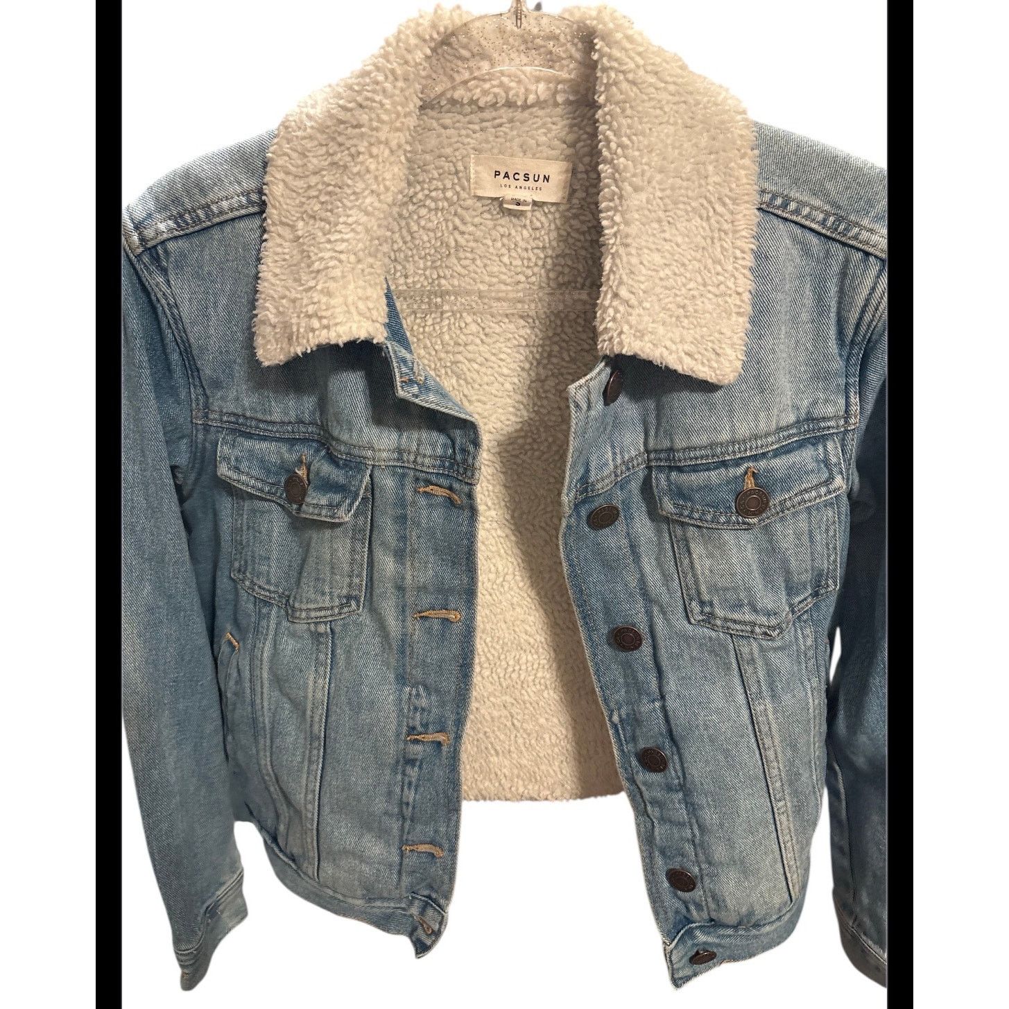Pacsun Womens Pacsun Blue Denim Jacket Size Small Size S / US 4 / IT 40 - 3 Thumbnail