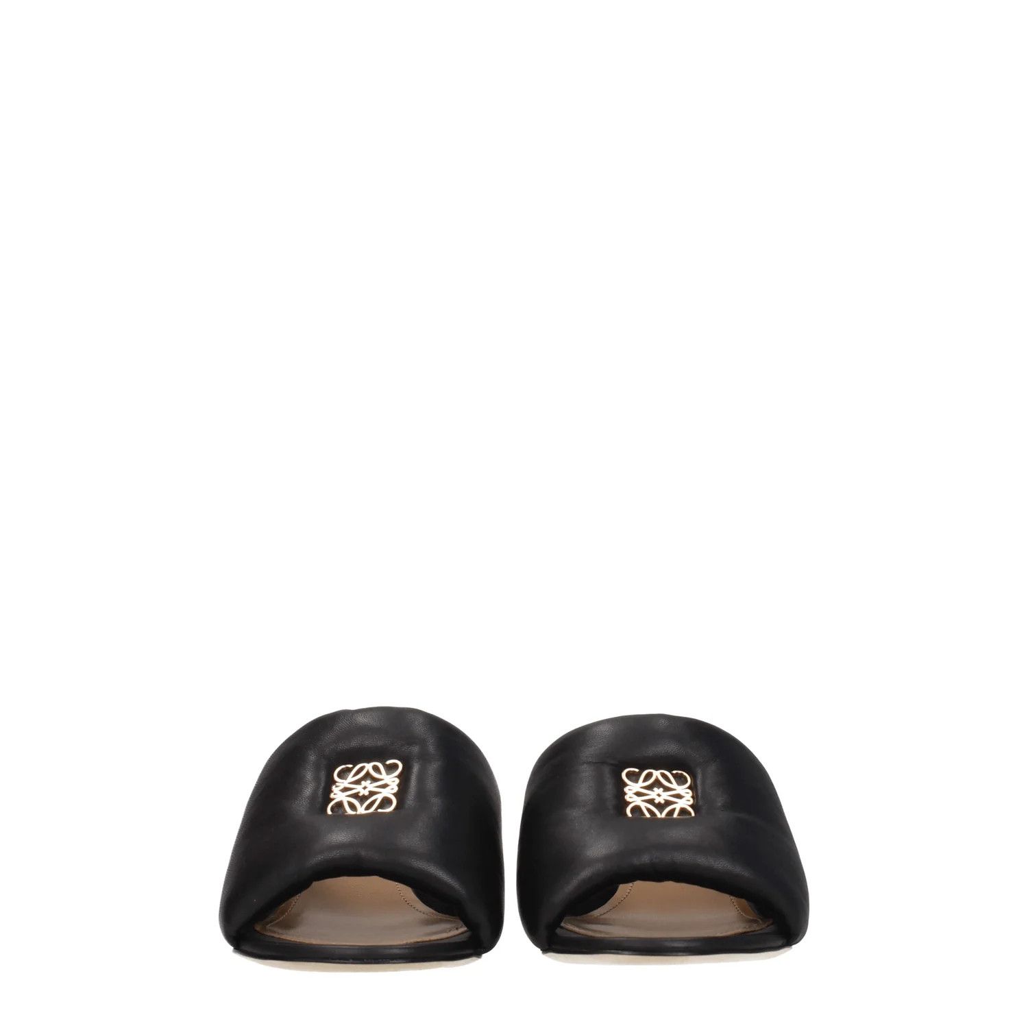 Loewe ob1o1e1124 Leather Sandals in Black Size US 5 / IT 35 - 3 Thumbnail