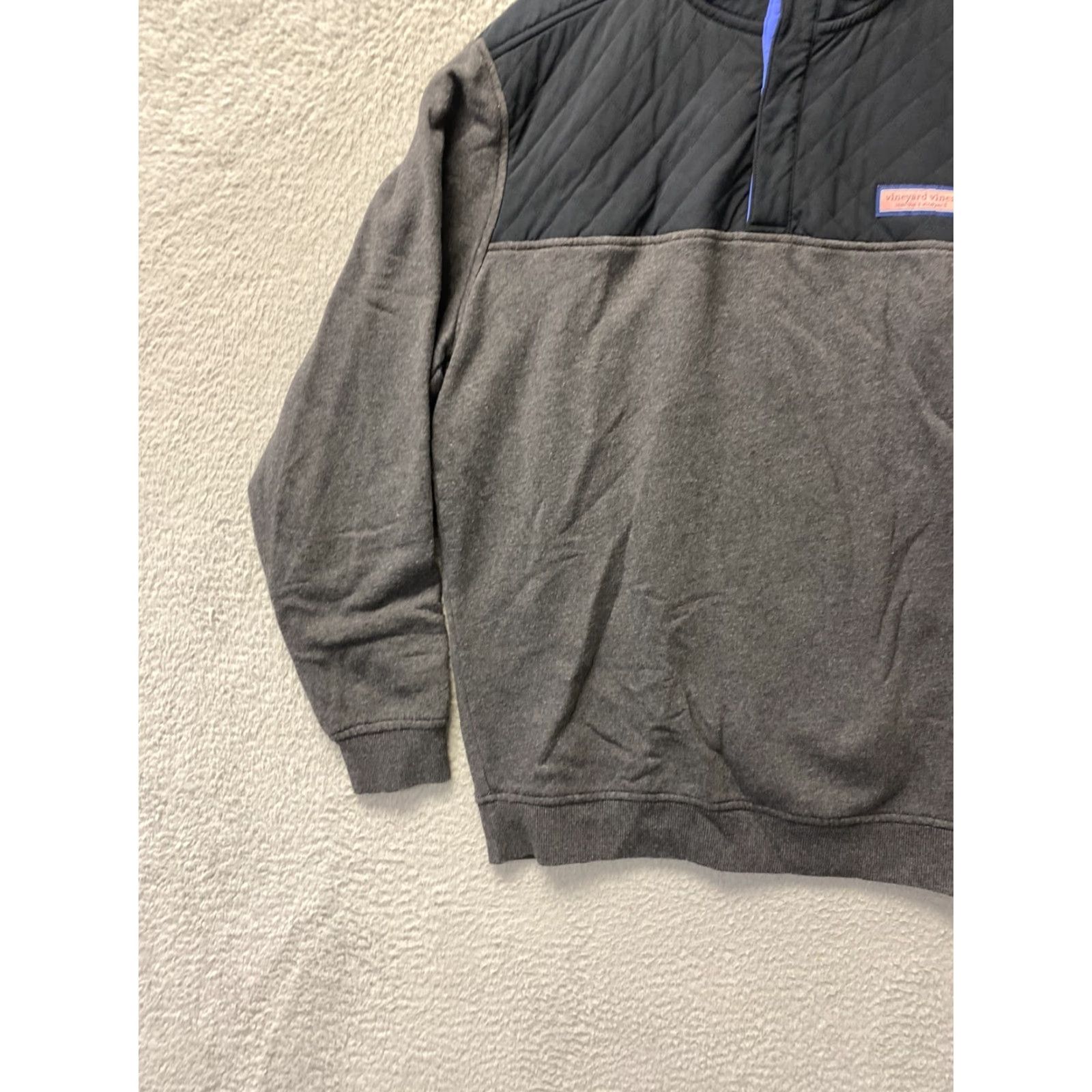 Vineyard Vines VINEYARD VINES Sweater Men Medium Gray Pullover Fleece 1/4 Zip Casual Logo Regular Fit Mens Size US M / EU 48-50 / 2 - 6 Thumbnail
